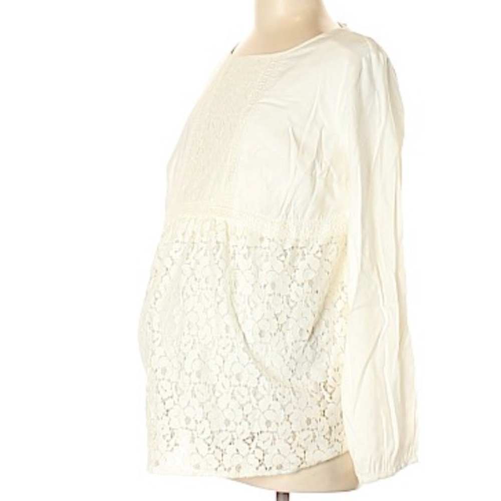 Off white maternity lace blouse